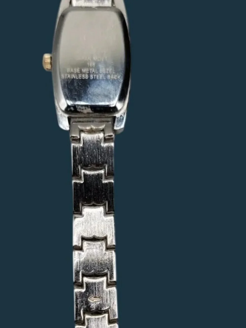 Vtg Waltham Ladies Tonneau Style Watch WAW042 Art Deco Crystal Bezel 6